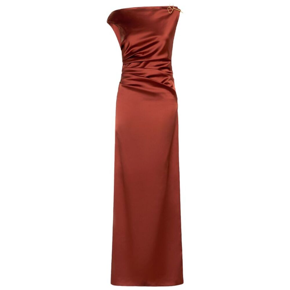 Abito Lungo In Raso Stretch Women